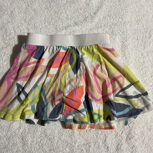 Tea Collection Colorful Leaf Print Skater Skirt
